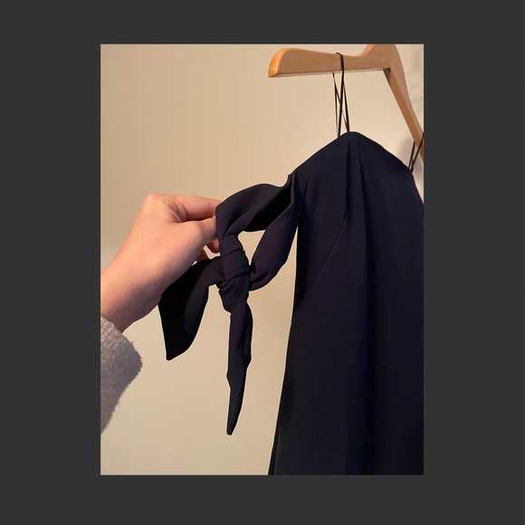 Clover and Sloane Off-the-Shoulder Cocktail Dress | Color: Navy Blue | Size: S - Picture 4 of 6